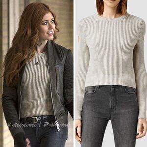 AllSaints Ria Cropped Sweater ASO Clary Fray